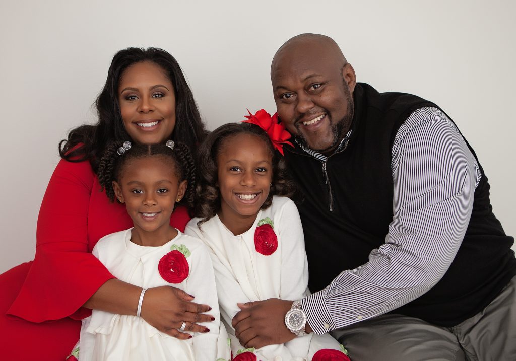 Dr. Angela Anderson, with daughters Alexandra and Alexis and husband, Dr. Otis Anderson III